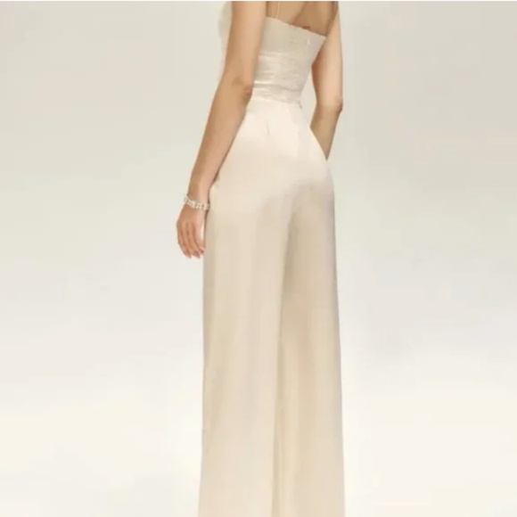 Reformation Sage Silk Jumpsuit in Ivory 🕊️🤍 - Picture 3 of 11